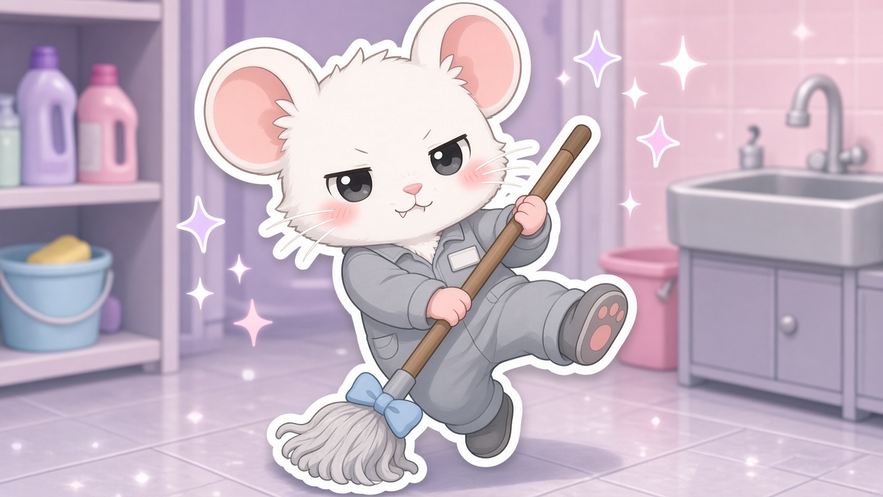 Frank — janitor · blunt · mop + cheese