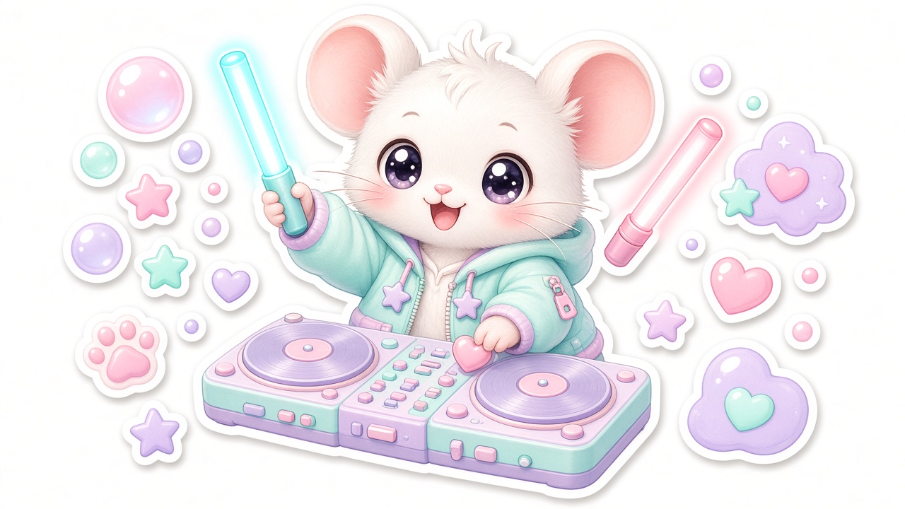 DJ Mouse — drops the punchline before the drop · loops until admission